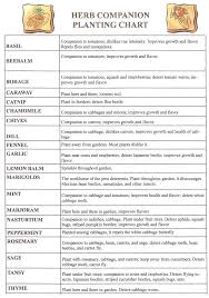 Herb Companion Planting Chart Templates At