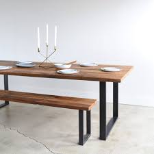Wooden dining table with metal legs ukg workforce. Industrial Modern Dining Table U Shaped Metal Legs What We Make