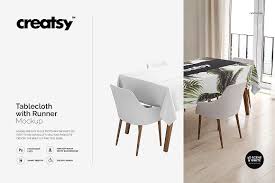 Tablecloth With Runner Mockup Mockup Psd Table Cloth Mockup