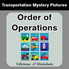 5 worksheets with answer keys. Order Of Operations Color By Number Math Mystery Pictures