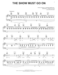 Wi ˈlɪvɪŋ fɔ я перегну палку! The Show Must Go On Piano Vocal Guitar Right Hand Melody