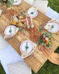 Sacramento Event Rentals On Instagram Another Look Of Table Details How Talented Is Taliaelianaevents For Put Boho Picnic Picnic Decorations Indoor Picnic