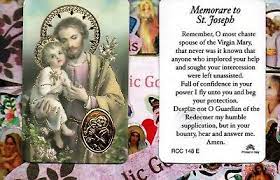 Remember, o most chaste spouse of the virgin mary, that never was it known that anyone who implored your help and sought your intercession were left unaided. Saint St Joseph Memorare To St Joseph Plastic Stock Holy Card Ebay