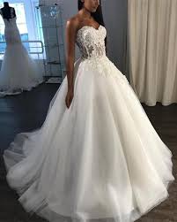 Elegant Ball Gown Sweetheart Open Back Flower Ivory Wedding Dresses Fairy Wedding Gowns Tulle Wedding Dress Ball Gowns Wedding Perfect Wedding Dress