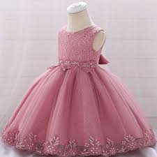 Kleid ist erstaunlich gut verarbeit, es ist bodenlang, das nähen ist detailliert. Neu Baby Madchen Taufe Hochzeit Party Kleid Rot Rosa Weiss Sonstige