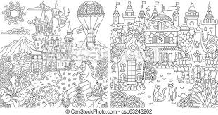 Download and print these printable fantasy for adults coloring pages for free. Coloring Pages With Fantasy Castles Coloring Pages Coloring Book For Adults Colouring Pictures With Fantasy Castles And Canstock