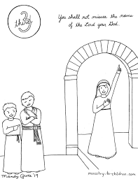 3rd Commandment Coloring Page Not Misuse The Name Of The Lord 10 Commandments Name Coloring Pages Children S Ministry