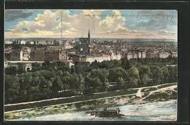 View Of Giesing Over The Isar Postcard 1906 Munchen Alte Ansichtskarten Bilder