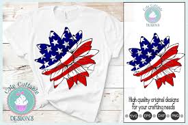 Download Sunflower Usa Flag Patriotic 4th Of July Svg File