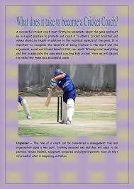 What Does It Take To Become A Cricket Coach? By Homesimplycricket - Issuu