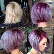 Root Touch Up Idea Dark Purple Roots Fading Into Pastel Hair Styles Bob Hair Color Short Hair Styles