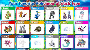 Favorite Pokemon Of Each Type Image Generator Herramientas Centro Pokemon These types not only determine how strong the pokemon will be against other types, but how well they will be able to take if you're looking for a version of the type chart that is just laid out in a simple table you can use this version! image generator herramientas