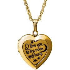 14k Gold Filled I Love You To The Moon And Back Heart Locket Heart Locket 14k Gold Filled Locket