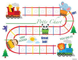 printable animal train english potty training chart download