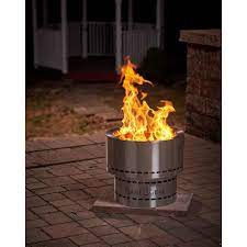 Flame genie fire pit video. Flame Genie Inferno Wood Pellet Fire Pit With Tote Stainless Steel Camping World