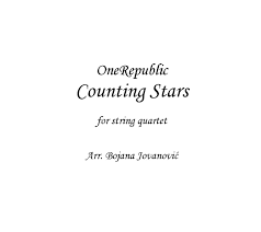 Counting Stars Sheet Music Onerepublic For String Quartet
