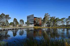 Rather than resist this landscape of flood and drought our approach is to extend the wetland ecology to sam and build resilient. Shepparton Art Museum Sam Kane Constructions