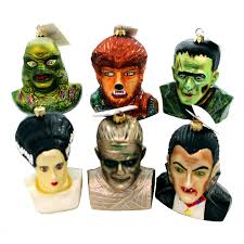 Christopher Radko Monsters By Universal Studios Ornament Set Sbkgifts Com Story Book Kids Creepy Christmas Vintage Halloween Halloween Home Decor