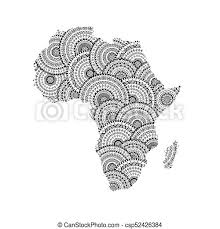 Choose your favorite coloring page and color it in bright colors. Vector Silhouette Of Africa And Madagascar Map From Black And White Round Mandalas Coloring Page Book Anti Stress For Adult Canstock