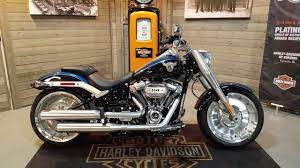 2018 Softail Fat Boy FLFBS 115th anniversary legend blue vivid black for  sale Harley Davidson Kokomo - YouTube