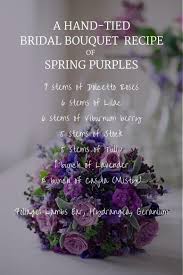 A bridal bouquet of softly hued poppies, dahlias, and peonies contributed to the bohemian feel of this. A Hand Tied Vintage Bridal Bouquet Recipe In Spring Purples Chic Vintage Brides