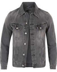 Nudie Slim Fit Denim Jacket Billy Desolation Grey Ceres Webshop