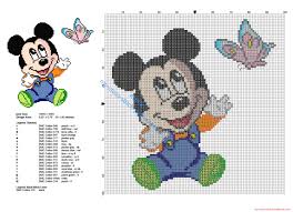 Ems designs are available at needlework shops worldwide. Baby Disney Mickey Mouse With Butterfly Cross Stitch Pattern Free Cross Stitch Patterns Simple Unique Alphabets Baby