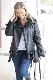 Moto Leather Jacket In Winter Moto Jacket Fashion Jackets