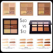 Mac Correct And Conceal Palette Vs Nyx Correct Conceal And Contour Palette These Blendable Cream Palettes Can Hi Makeup Moisturizer Makeup Dupes Skin Makeup