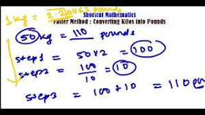 Add this to the original. Fast Method To Convert Kg To Pounds Lbs Unit Conversation Trick Fast Math Calculation Youtube