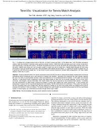 Pdf Tennivis Visualization For Tennis Match Analysis