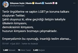 Ana sayfa twitter türkiye kamu ve siyaset siyasilersüleyman soylu | maske mesafe↔ temizlik. Suleyman Soylu Twitter Uzerinden Twitter I Hedef Aldi