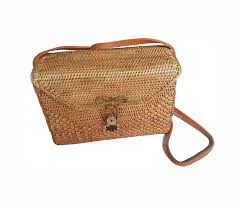 Casual round shape lovely straw vintage bag rattan woven handbag ladies fashionable knitted messenger beach bags. Rattan Nation Rectangular Woven Rattan Bag Woven Bag Crossbody Bag Basket Bag Sold By Rattan Nation On Storenvy