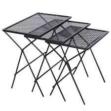 Maurizio Tempestini For Salterini Wrought Iron Nesting Patio Side Tables 1stdibs Com Patio Side Table Nesting Tables Wrought