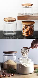 Glass jars are the perfect solution to solving all your kitchen organization needs, while also looking beautiful and helping you to create a plastic free kitchen. Keep Your Food And Decor Fresh With These 13 Modern Jars And Canisters