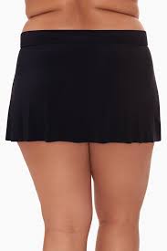 Magicsuit Black Plus Size Jersey Tennis Swim Skirt