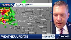 OKLAHOMA STORM RISK 🌩 The last rain chance Oklahoma will see for a bit  also comes with a severe weather threat
