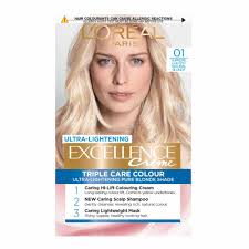 This product lasts longer by building up color molecules within the hair shaft. L Oreal Paris Excellence Creme Lightest Natural Blonde 01 Permanent Hair Dye Wilko