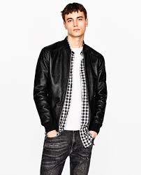 Leather Bomber Jacket New In Man Zara Singapore