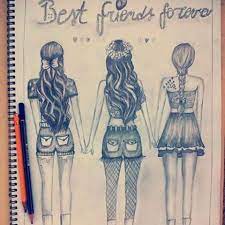 Having a best friend means that you will never be alone, no matter the distance between you. 1 Alternative Fashion Via Facebook Best Friend Drawings Drawings Of Friends Bff Drawings