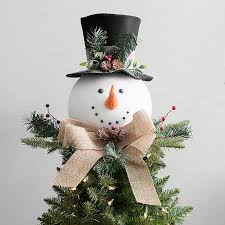 It's by far the cutest way to serve fruit at your christmas in july party. Snowman Head Tree Topper With Floral Accents Kirklands