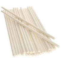 Amazon.com: 25 Count White Paper Lollipop Sticks – 6 x 5/32 ...