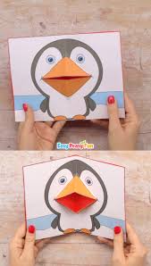 Penguin Pop Up Card Template Animals Pop Up Card Templates Animal Crafts Paper Crafts
