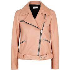 A L C Duvall Rose Leather Biker Jacket Size 8 1 530 Liked On Polyvore Featuring Outerwear Jackets C Red Jacket Leather Leather Jacket Red Crop Jacket