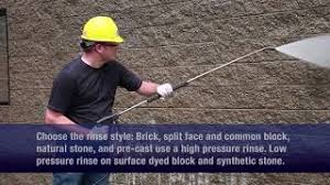 Clean indoor brick with dish soap and baking soda. Masonry Cleaners