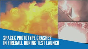 The test launch and landing of a spacex starship prototype tuesday ended in a crash for the second time since december. Spacex Prototype Crashes In Fireball During Test Launch Youtube