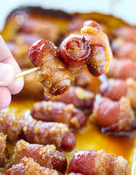 Cover and cook on high for 3 to 4 hours. Little Smokies Wrapped In Bacon Party Or Game Day Appetizer