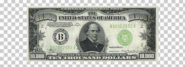 $10000 ten thousand dollar notes; United States One Dollar Bill United States Dollar Federal Reserve Note United States One Hundred Dollar