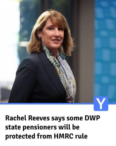 Rachel Reeves has confirmed state pensioners relying solely on the state  pension will be exempt