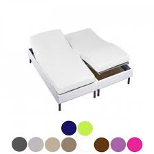 Pour calculer ce carré la formule est simple, on ajoute l'épaisseur du matelas avec le rabat du futur drap housse sous le matelas (entre 5 et 15cm) et la couture de l'ourlet (2cm ou 3cm). Drap Housse Tete Et Pied Relevable 140x200 Tpr 2x70x200 La Compagnie Du Blanc